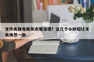 文件夹静电吸灰太难清理？这几个小妙招让文具焕然一新